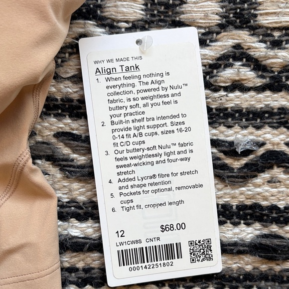 lululemon athletica Beige Align Crop top - Picture 2 of 4